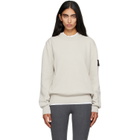 Stone Island Beige 5100154 Ribbed Soft Organic Cotton Sweater