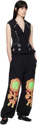 Chopova Lowena Black Rosebud Sweatpants