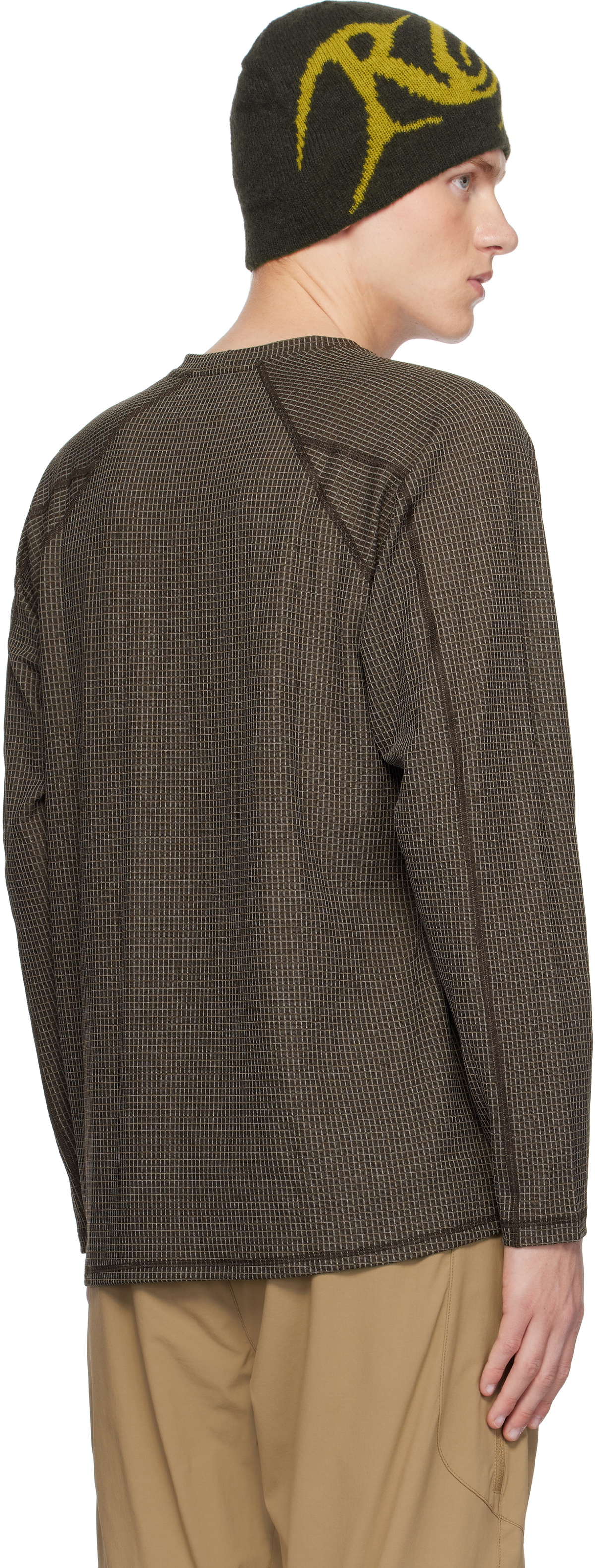 ROA Brown Base Layer Stretch Ripstop Longsleeve T-shirt