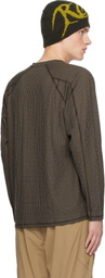 ROA Brown Base Layer Stretch Ripstop Longsleeve T-shirt