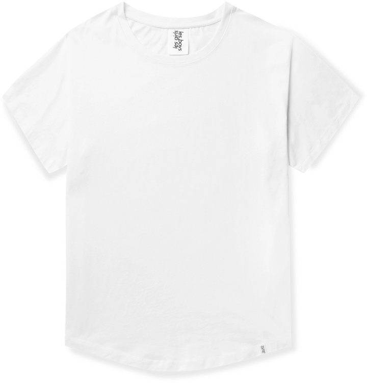 Photo: Les Girls Les Boys - Cotton-Jersey T-Shirt - White