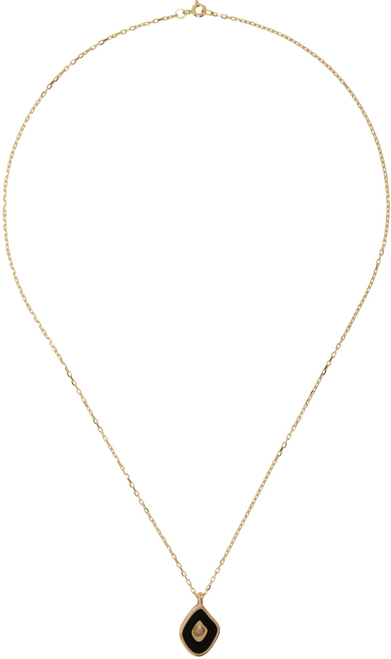 Ellie Mercer Gold Irregular Chain Pendant Necklace
