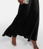 Rodarte Lace-trimmed cutout silk gown