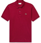 Lacoste - Cotton-Piqué Polo Shirt - Burgundy