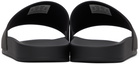 Balenciaga Black & White Logo Pool Slides