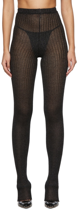 Photo: A. ROEGE HOVE Black Cotton & Nylon Leggings