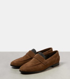 Brunello Cucinelli Monili-embellished suede loafers