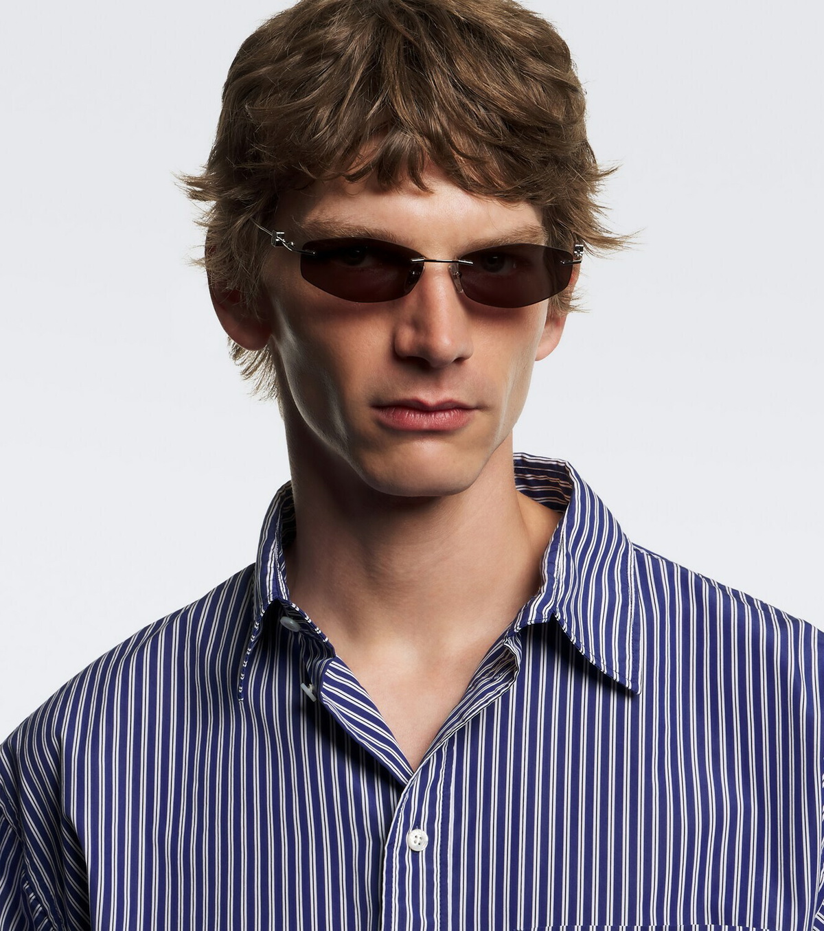 Balenciaga Nano D-Frame oval sunglasses