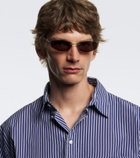Balenciaga Nano D-Frame oval sunglasses