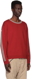 Perfect Moment Red Stripe Trim Sweater