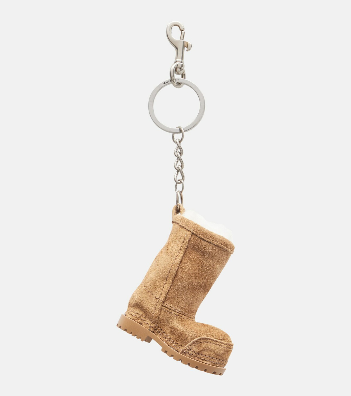 Balenciaga Alaska Boot suede bag charm