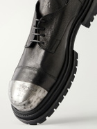 424 - Metal-Trimmed Leather Derby Shoes - Black