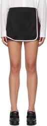 AMBUSH Black & Burgundy Black Pleats Track Miniskirt