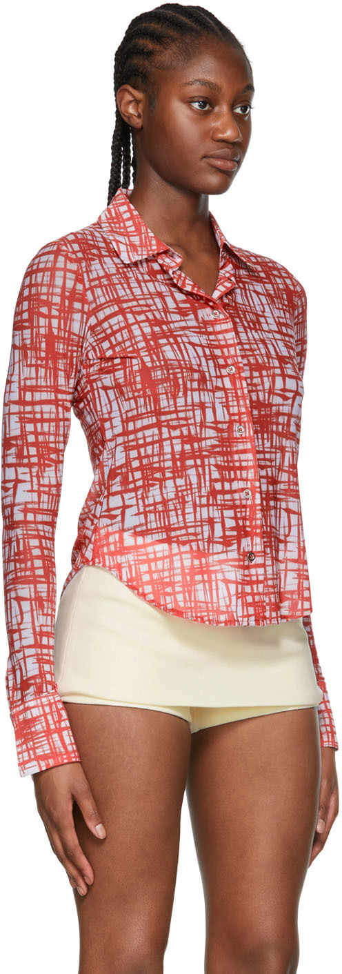 Maximilian Davis Red Polyester Shirt