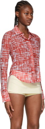 Maximilian Davis Red Polyester Shirt