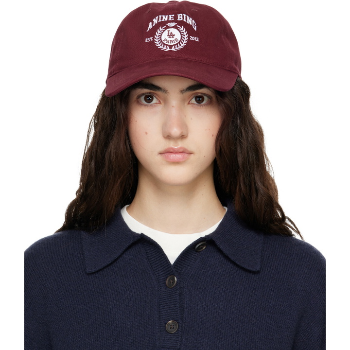 Photo: ANINE BING Burgundy Jeremy Collegiate Baseball Cap