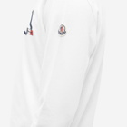 Moncler Men's Badge Logo Long Sleeve Shirt in White