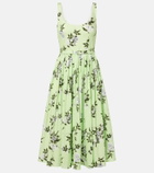 Emilia Wickstead Eglantine floral belted cotton midi dress