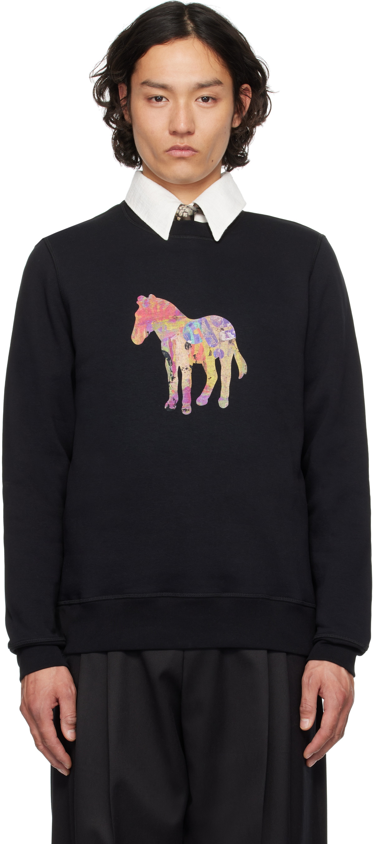 PS by Paul Smith Black Craft Zebra Sweatshirt