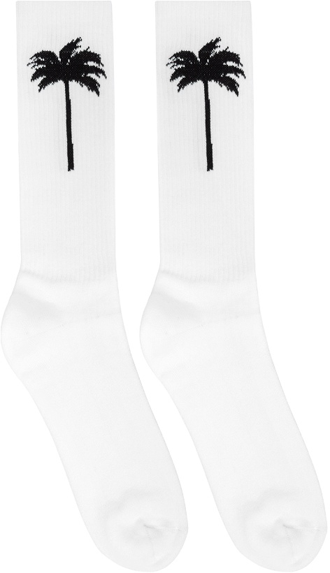 Photo: Palm Angels White & Black PXP Socks