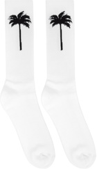 Palm Angels White & Black PXP Socks