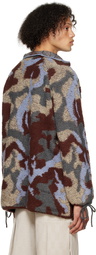 Isa Boulder SSENSE Exclusive Brown & Blue Towel Camo Turtleneck