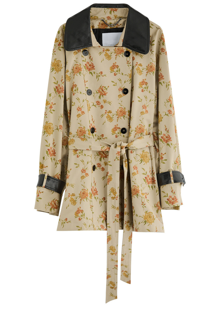 Rabanne Floral-print Double-breasted Cotton Jacket Multi Floral