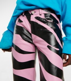 The Attico - Zebra-print leather pants