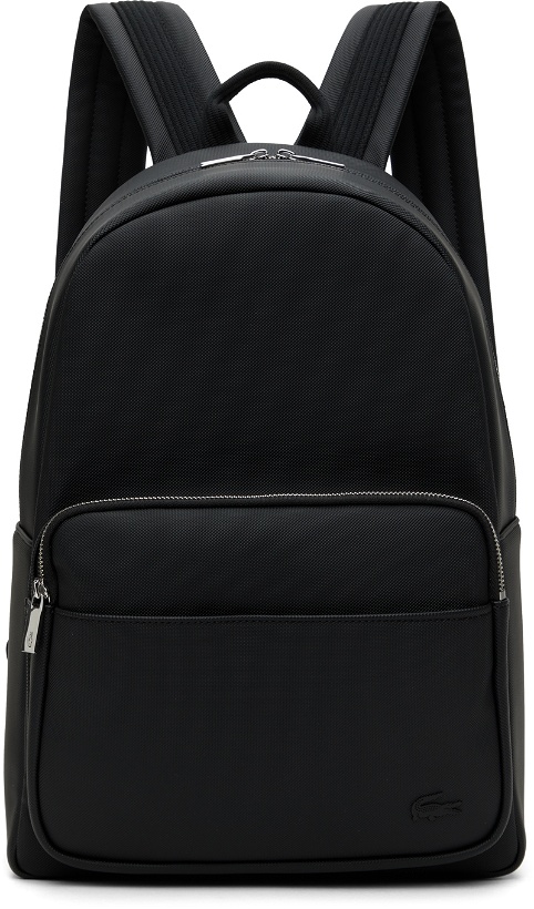 Photo: Lacoste Black Embossed Backpack