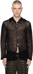 NVRFRGT Black Semi-Sheer Cardigan