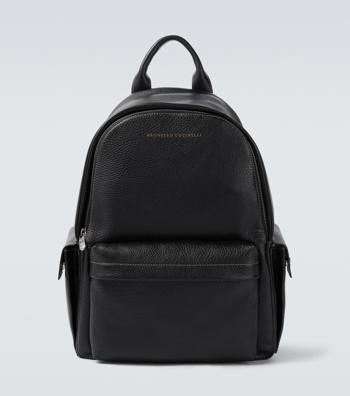 Brunello Cucinelli Logo leather backpack