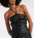 Maticevski Ambergris draped leather gown