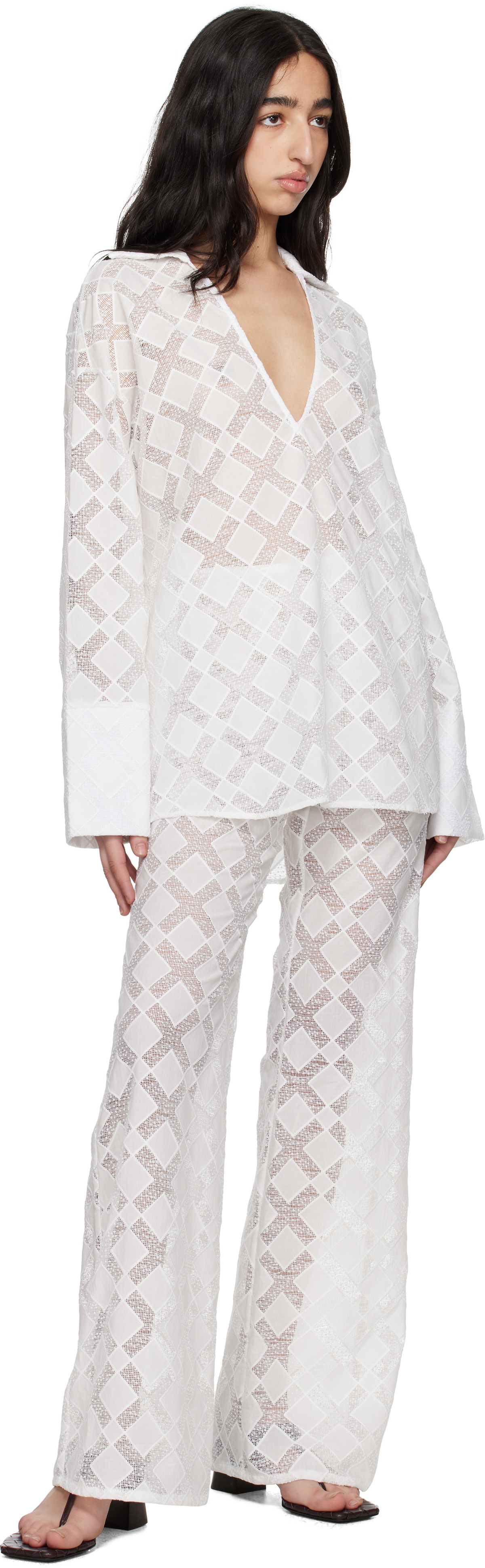 TOVE White Kaia Trousers