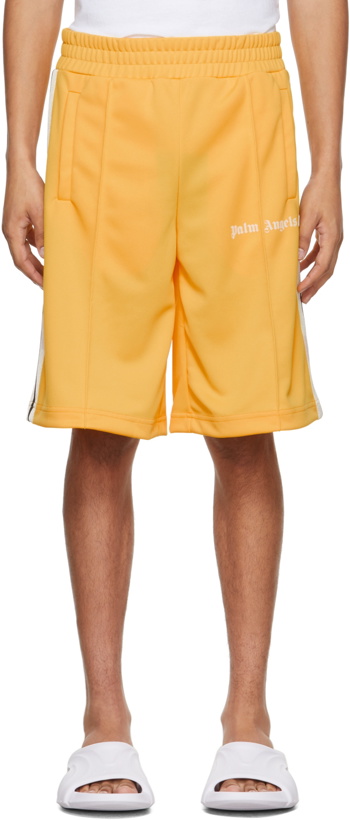 Photo: Palm Angels Yellow Classic Track Shorts