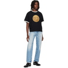 Versace Black Printed Cotton-Jersey Regular T-shirt