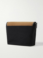 LOEWE - Leather-Trimmed Suede and Canvas Messenger Bag