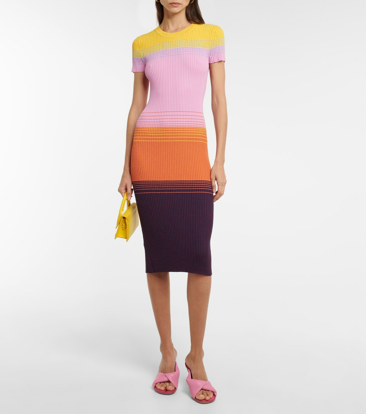 Staud - Colleen striped midi dress