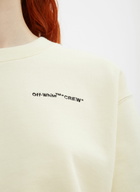 Off-White Cropped Logo Sweatshirt