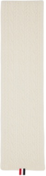 Thom Browne White 4-Bar Scarf