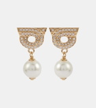 Ferragamo Gancini crystal-embellished earrings