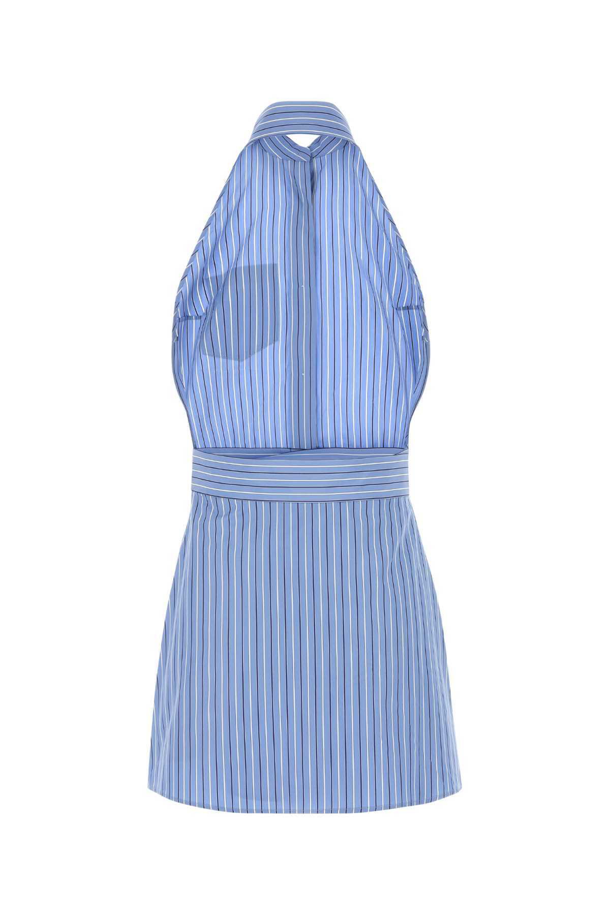 【プラダ・PRADA】Embroidered poplin mini-dress Prada Embroidered Poplin Mini Dress Prada