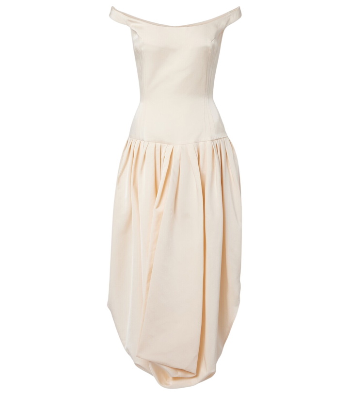 Photo: Magda Butrym Off-shoulder cotton and silk maxi dress