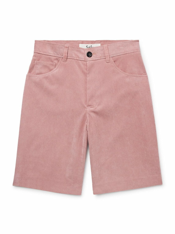Photo: Séfr - Jiro Corduroy Shorts - Pink