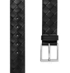 Bottega Veneta - 4cm Intrecciato Leather Belt - Black