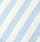 Onia - Striped Linen Beach Blanket - Blue