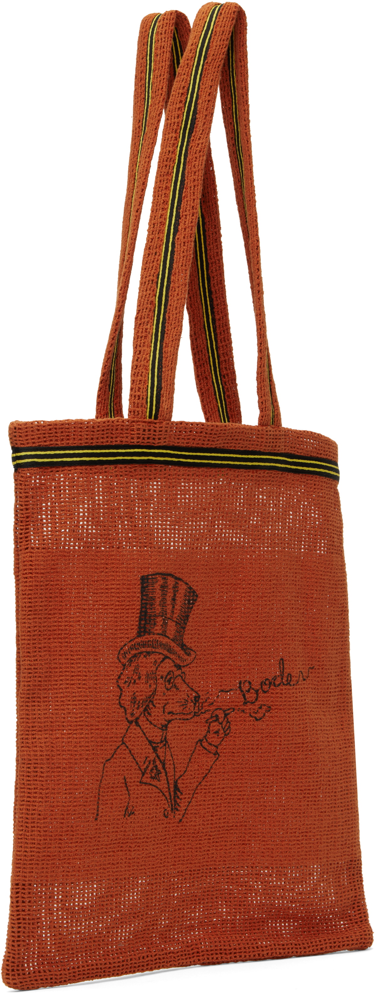 Bode Orange Netting Tote