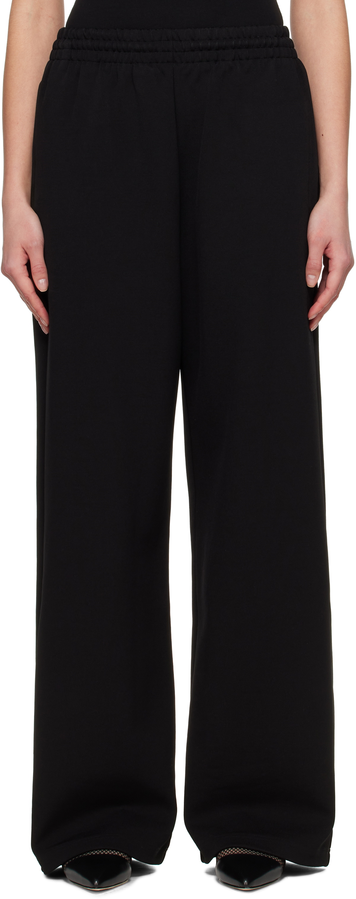 WARDROBE.NYC Black Semi Matte Track Lounge Pants
