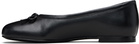 Sandy Liang Black Paw Ballerina Flats