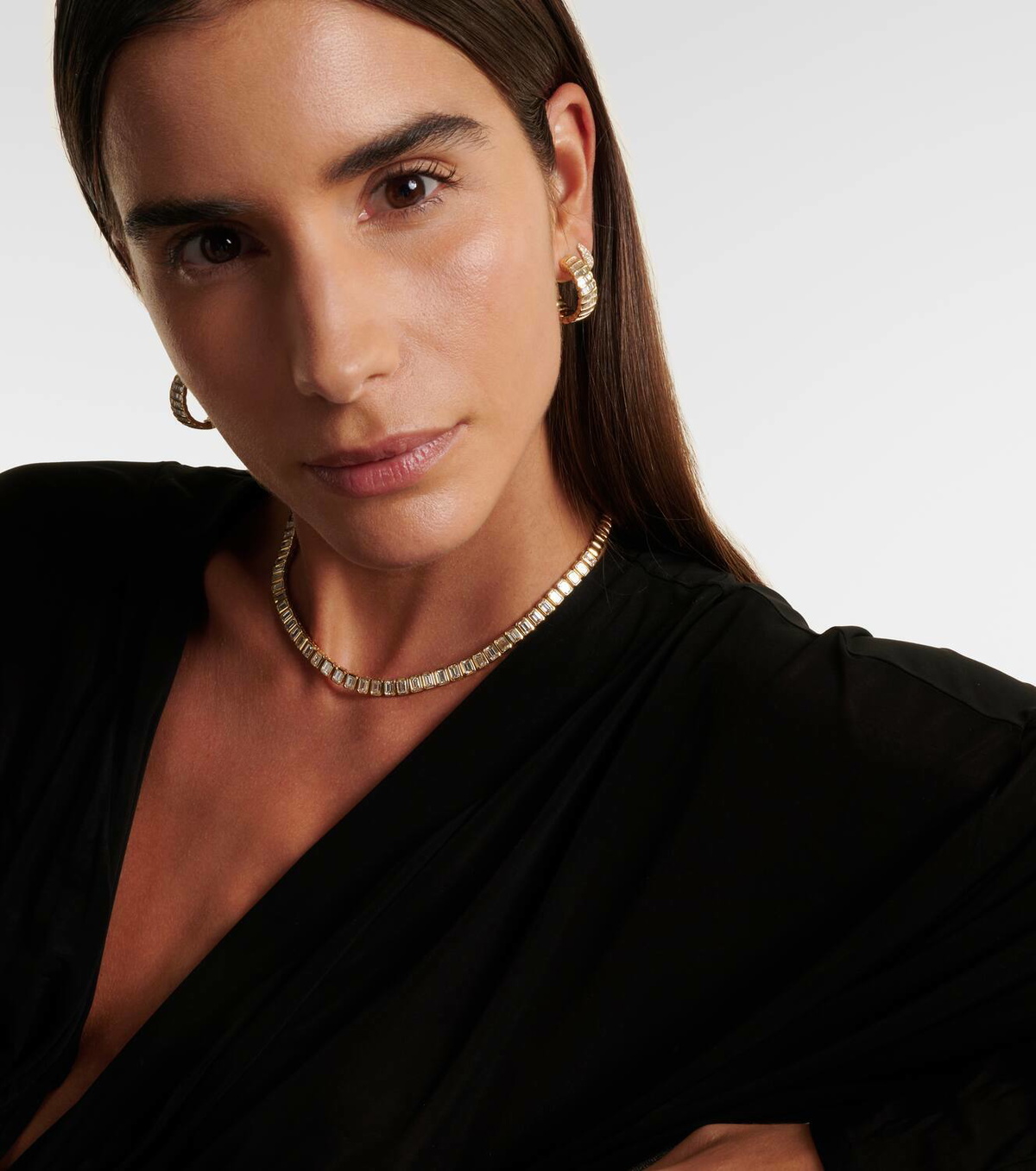 Anita Ko Large 18kt gold choker with diamonds