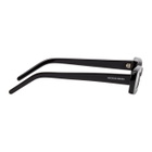 George Keburia Black Long Rectangular Sunglasses